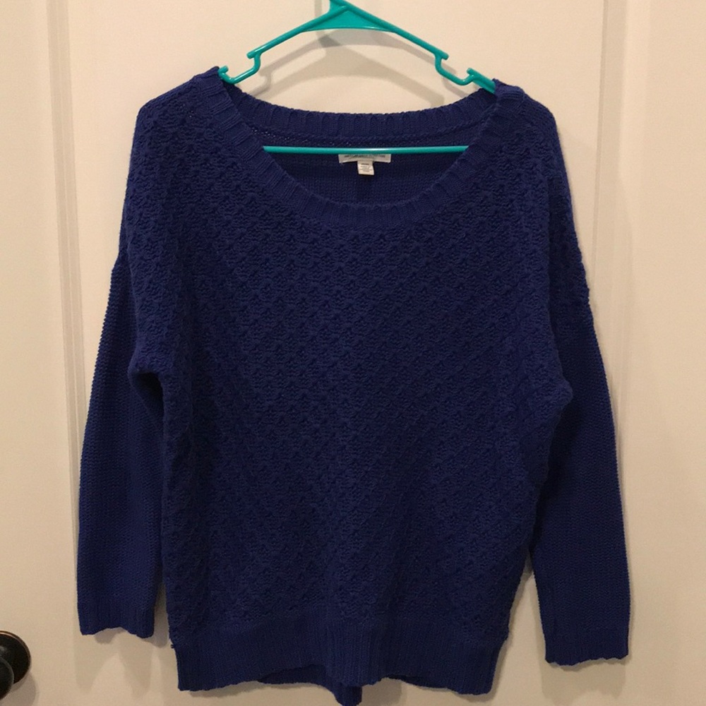 Blue Cable Knit Sweater